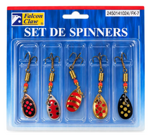 Cargar imagen en el visor de la galería, Set 5 Spinners FK-7 5G N°2 – Señuelos para Pesca de Truchas