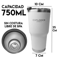 Cargar imagen en el visor de la galería, Vaso Termico Explorer Tazon 750Ml/Acero Inoxidable/MUG/Color