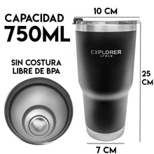 Cargar imagen en el visor de la galería, Vaso Termico Explorer Tazon 750Ml/Acero Inoxidable/MUG/Color