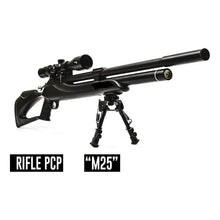 Cargar imagen en el visor de la galería, Rifle Pcp M25 Caza + Bipode + Bombin + Mira Zoom / Geoutdoor