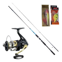 Cargar imagen en el visor de la galería, Kit Shimano Caña Vengeance 270xh+carrete Sahara 4000+2rapala