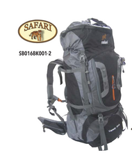 Cargar imagen en el visor de la galería, Mochila Safari Sb016bk001-2 65l Negra-gris Camping Treking