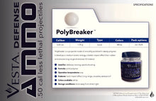 Cargar imagen en el visor de la galería, Balín PolyBreaker Calibre .50 de Polímero Sólido – Blanco