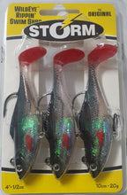 Cargar imagen en el visor de la galería, kit 3 Señuelos Pesca Vinilo Storm Rippin Swim Shad Silicona
