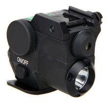 Cargar imagen en el visor de la galería, Mira Láser Verde Táctico +luz Led Linterna Rifle Pistola 20m