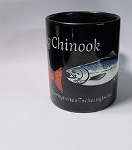 Cargar imagen en el visor de la galería, Taza Negra Café o Té Diseños Pesca Deport Salmon 325ml Regal