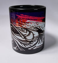 Cargar imagen en el visor de la galería, Taza Negra Café o Té Diseños Pesca Deport Salmon 325ml Regal