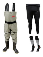 Cargar imagen en el visor de la galería, Pack Wader Traje Pesca Rapala Wave Respirable Bota Engomada