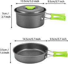Cargar imagen en el visor de la galería, Set De Ollas Camping Portátil Outdoor 1-2 Personas
