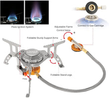 Cargar imagen en el visor de la galería, Mini Cocinilla Gas Estufa Portail Camping Manguera