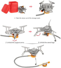 Cargar imagen en el visor de la galería, Mini Cocinilla Gas Estufa Portail Camping Manguera