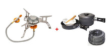 Cargar imagen en el visor de la galería, Kit Cocinilla Camping A Gas Manguera + Set Ollas Campsor 2p
