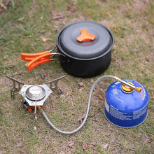 Cargar imagen en el visor de la galería, Set de Ollas y Tetera 2-3 prs Camping 9 pcs + Funda