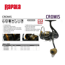 Cargar imagen en el visor de la galería, Carrete De Pesca Cromis 3500 Rapala Spinning 5 Rod Geoutdoor