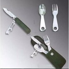 Cargar imagen en el visor de la galería, Cubierto Militar Servicio Camping c/ Funda