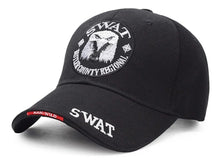 Cargar imagen en el visor de la galería, Gorro Hombre Jockey Bordado New Swatt Airsoft Negro