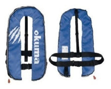 Cargar imagen en el visor de la galería, Salvavidas Inflable Okuma Azul Manual/auto Pesca Geoutdoor