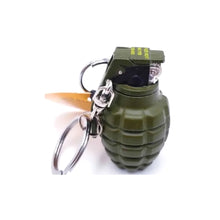 Cargar imagen en el visor de la galería, Encendedor Metal 5 cm Soplete Recargable Llavero Granada