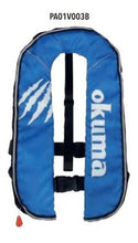 Cargar imagen en el visor de la galería, Salvavidas Inflable Okuma Azul Manual/auto Pesca Geoutdoor
