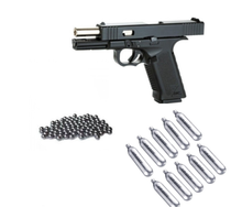 Cargar imagen en el visor de la galería, Pistola Glock 17 Kwc Blowback + 10 co2 + 500 Balin Metal