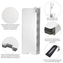 Cargar imagen en el visor de la galería, Corta Viento Outdoor 8 Placas Parabrisas Camping