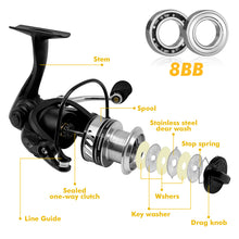 Cargar imagen en el visor de la galería, Carrete Pesca Bf 4000 Ashconfish 8 Rod Rio/lago +bobina 100m