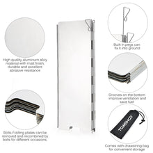 Cargar imagen en el visor de la galería, Corta Viento Outdoor 8 Placas Parabrisas Camping