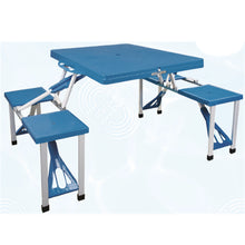 Cargar imagen en el visor de la galería, Mesa Camping Plegable Safari 86x66x67cm C/ 4 Sillas