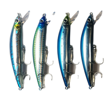 Cargar imagen en el visor de la galería, 4 X señuelos Pesca Mar 12cm/40gr Spinnig Corvina Lenguado