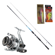 Cargar imagen en el visor de la galería, Kit Shimano Caña Vengeance 270H+Carrete Nasci4000 + 2 Rapala