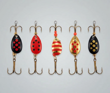 Cargar imagen en el visor de la galería, Set 5 Spinners FK-7 5G N°2 – Señuelos para Pesca de Truchas
