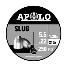 Cargar imagen en el visor de la galería, POSTONES APOLO SLUG CALIBRE 5,5 MM – LATA DE 250 UNIDADES
