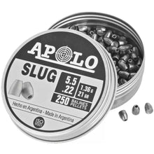 Cargar imagen en el visor de la galería, POSTONES APOLO SLUG CALIBRE 5,5 MM – LATA DE 250 UNIDADES
