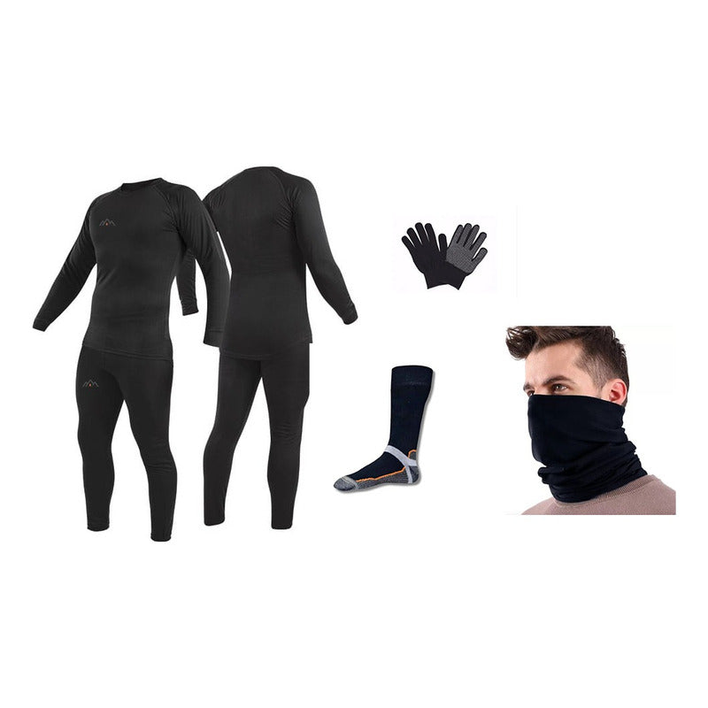 Conjunto Primera Capa + Guante + 2 Bandana + Calceta Termica