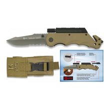 Cargar imagen en el visor de la galería, Cuchillo Tactical K25 Linterna - Pedernal (19540) Geo Envio
