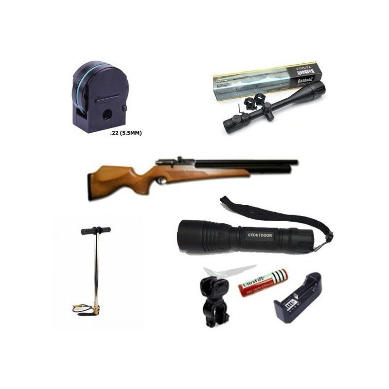 Rifle Pcp M16+bombin+mira Telescp 3-9*40+ Cargador Geoutdoor