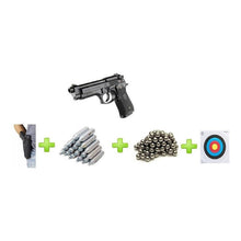 Cargar imagen en el visor de la galería, Pistola Beretta M92 Full Metal Rafaga + Co2/ Funda/baniles
