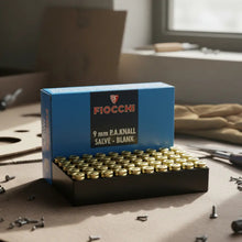 Cargar imagen en el visor de la galería, Caja Munición Fogueo Fiochhi 9mm Caza 50 Uds Dorado Geo
