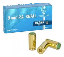 Cargar imagen en el visor de la galería, Caja Munición Fogueo Fiochhi 9mm Caza 50 Uds Dorado Geo
