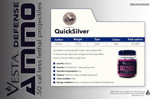 Cargar imagen en el visor de la galería, Balines Híbridos Vesta QuickSilver Calibre .50 –  de 200 Unidades
