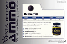 Cargar imagen en el visor de la galería, Balines de Caucho Vesta Rubber 98 Calibre .50 – Frasco de 50 Unidades
