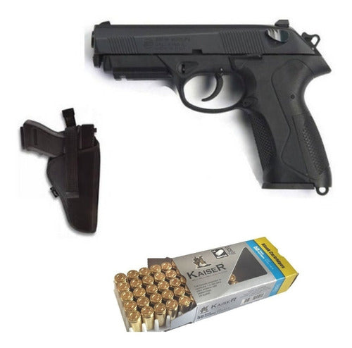 Pistola Fogueo 9mm Bruni P4+50 Fogueos +funda Caza Defensa