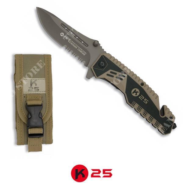 Cuchillo Tactico K25 Atraction (19443-9) Militar Coyote