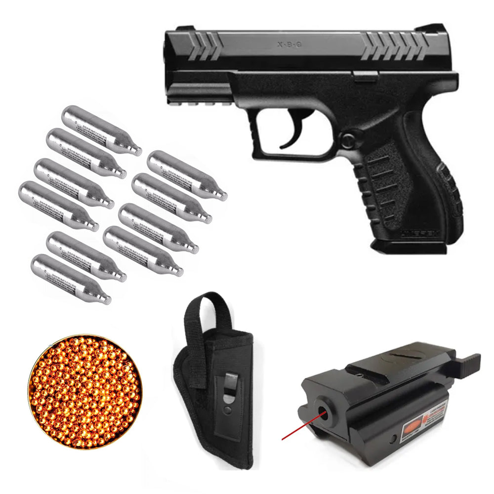 Kit Pistola Umarex XBG + Laser Rojo + Funda + 10 co2 +500 BB