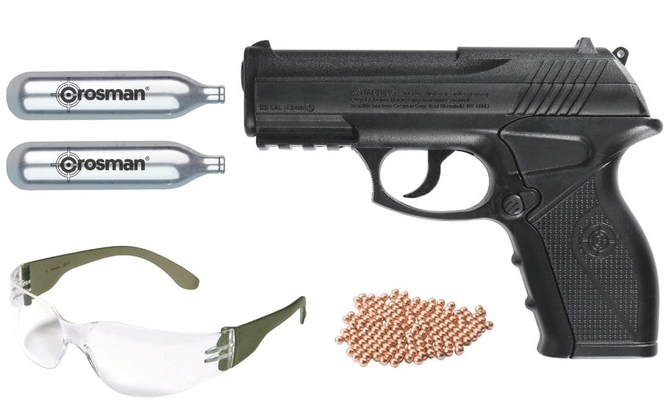 Kit Pistola Crosman P10 + Lentes + Dianas + 2co2 + 200 Balin