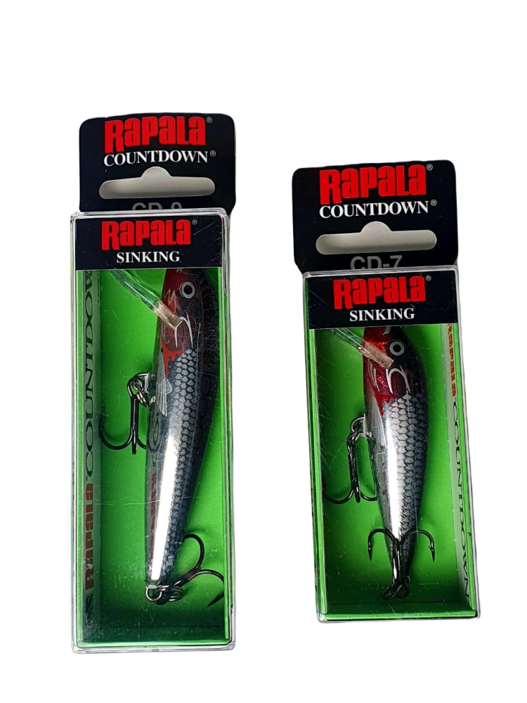 KIT 2 Señuelos de Pesca Rapala Countdown Sinking