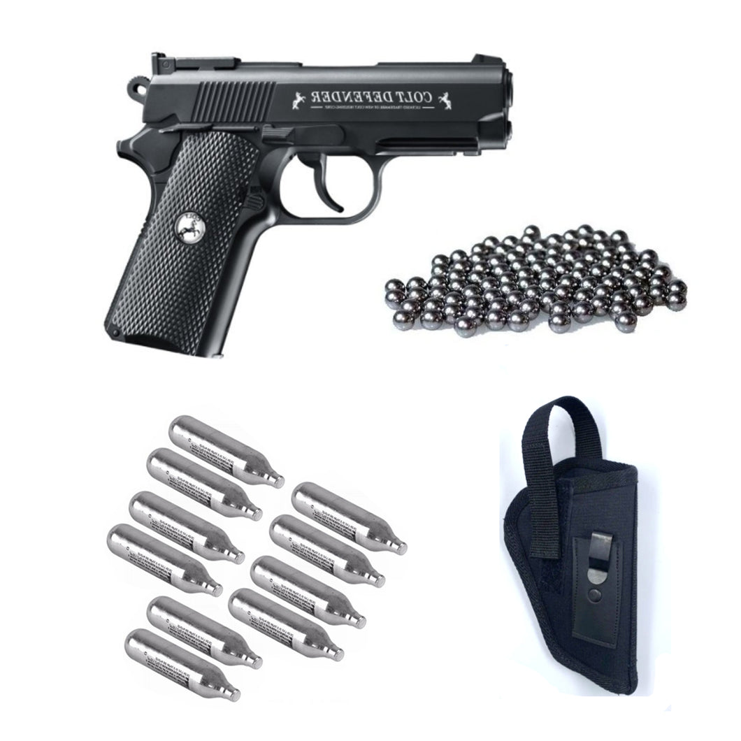 Pistola Cold Defender Co2 Balin Metal 4.5+10co2 +500bb+Funda