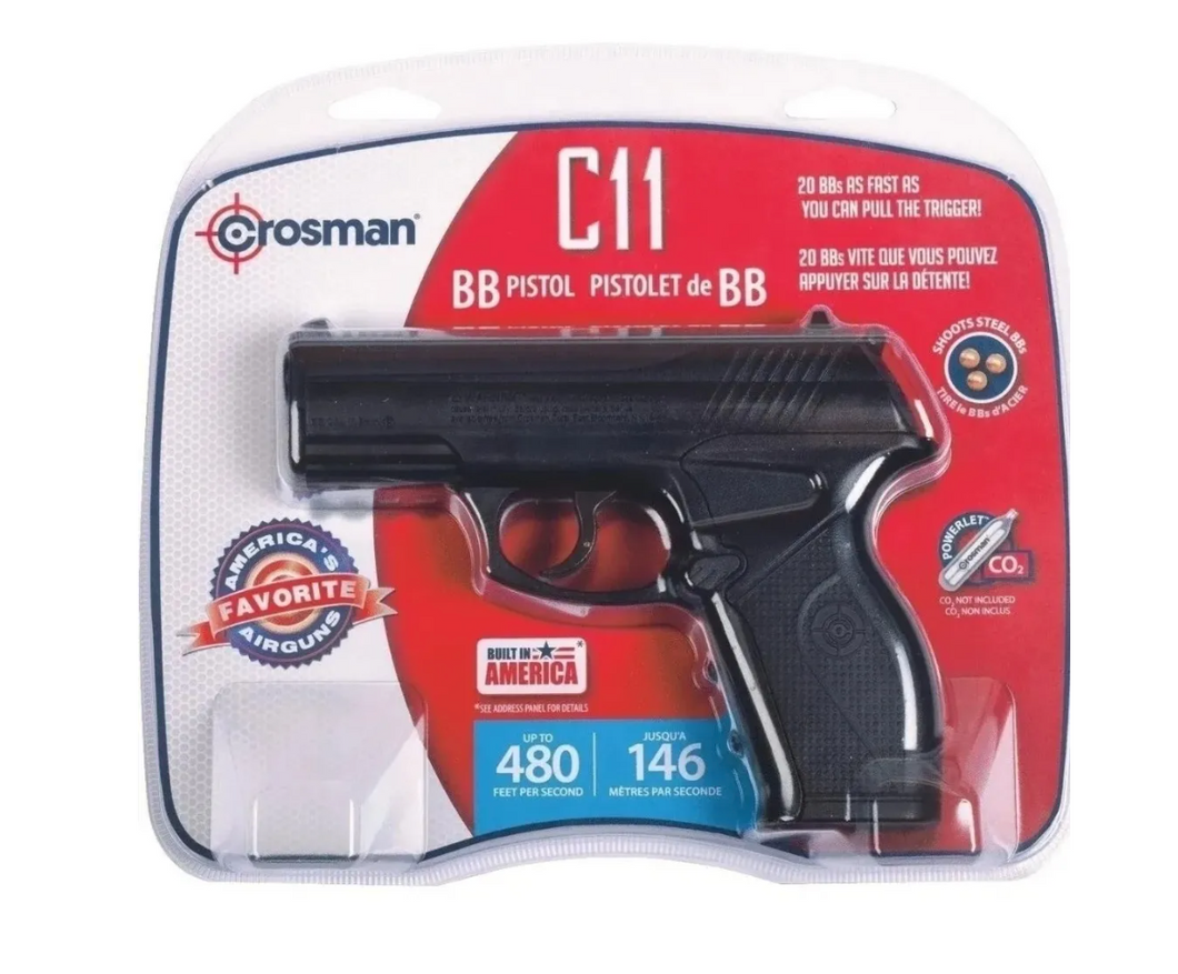 Kit Pistola Aire CROSMAN C11 Cal.4.5mm Bb Co2 #P10KT
